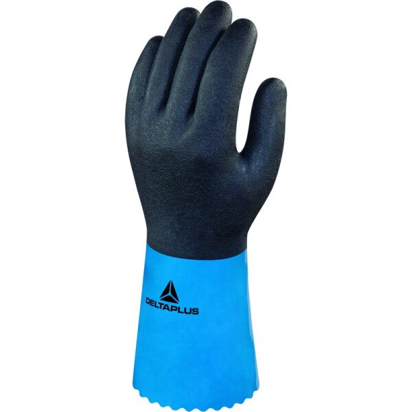 GUANT PVC/NITRILO 30CM AZUL 9