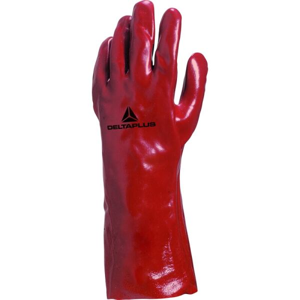 GUANTE PVC/ALG ROJO 35CM 10